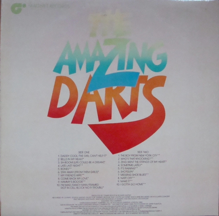  Darts ‎– The Amazing Darts DLP 7981 Rock, Pop,R'N'R 