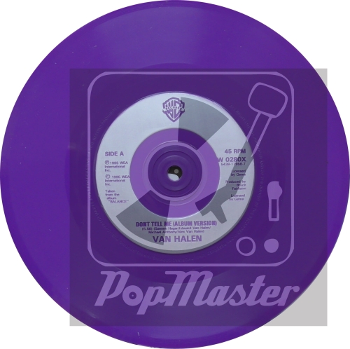 Van Halen Don't Tell Me WEA ‎– W0280X Vinyl, 7", Promo Copy, Limited Edition, Numbered, Purple