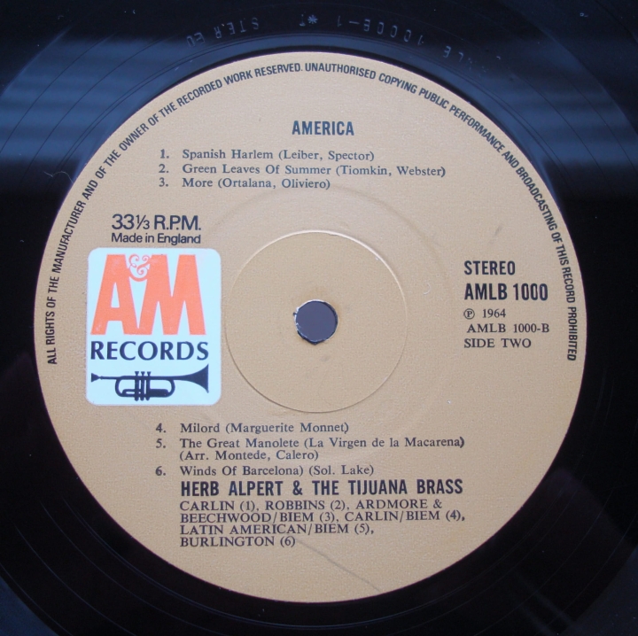 Herb Alpert & The Tijuana Brass ‎– America