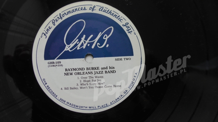 Burke Raymond And His New Orleans Jazz Band GHB-109 STEREOPHONIC Jazz Vinyl Records