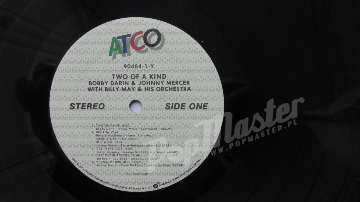 Bobby Darin & Johnny Mercer With Billy May & His Orchestra Two Of A Kind 90484-1-Y Jazz, Pop Виниловые Пластинки Джаз, Поп-музыка