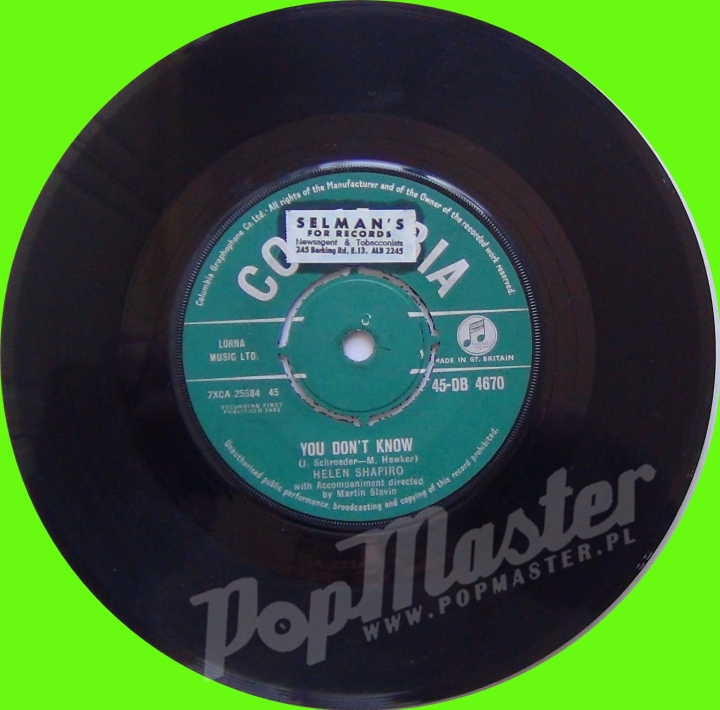 Helen Shapiro You Don't Know / Marvellous Lie 45-DB 4670