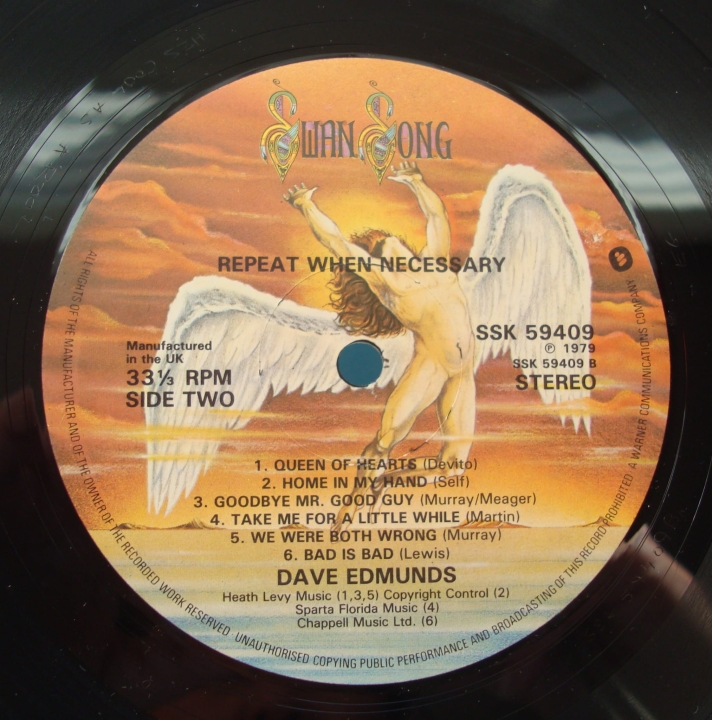 Dave Edmunds ‎– Repeat When Necessary  SSK 59409  Rock  Winyle