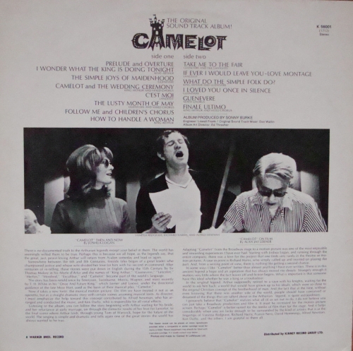 Camelot - Alan Jay Lerner, Frederick Loewe (Original Motion Picture Sound Track)  K 56001 Vinyl
