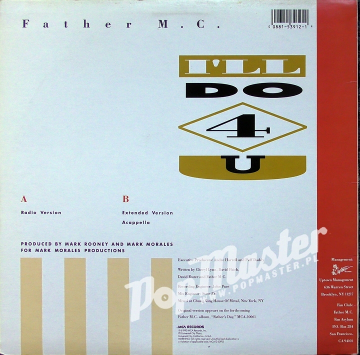 Father Mc I'll Do 4 You MCA 12 53912 Vinyl Hip Hop Płyta www.popmaster.pl