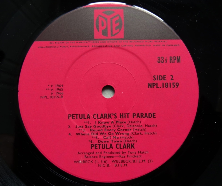 Petula Clark, Płyty Winylowe